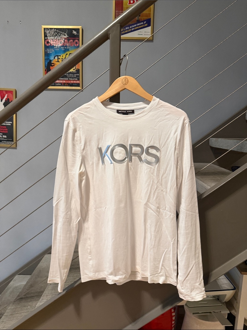 Michael Kors KORS Logo Long Sleeve T-Shirt White Men’s XS
